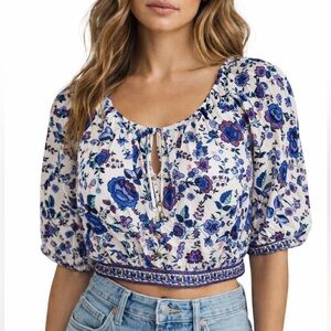 JOIE Floral Cropped Top